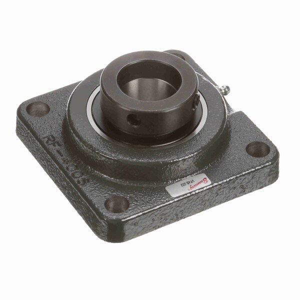 Mounted Cast Iron Four Bolt Flange Ball Bearing - 52100 Steel, Black Oxided Inner - Eccentric Lock